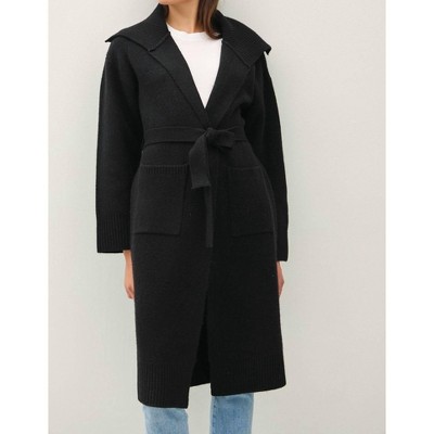 Women's Adrienne Coatigan With Floppy Collar - Nyland