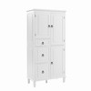 PDTEND Multi-Functional Storage Cabinet with Adjustable Shelves, 3 Drawers, and 3 Enclosed Compartments - 2 of 4