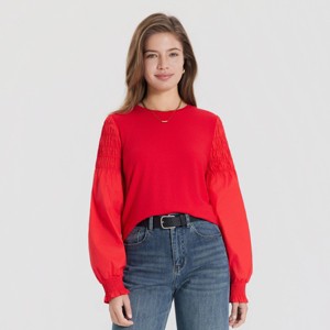 Women's Puff Long Sleeve Blouse - Universal Thread™ - 1 of 4