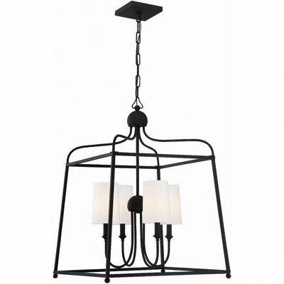 Crystorama Lighting Sylvan 4 - Light Chandelier in  Black Forged