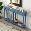 Retro Console Table, with Drawer and Shelves, Versatile Storage Solutions, for Entryway, Living Room and Hallways, Available in Multiple Colors - 3 of 4