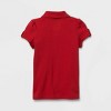 Toddler Girls' Short Sleeve Interlock Uniform Polo Shirt - Cat & Jack™ - 2 of 3