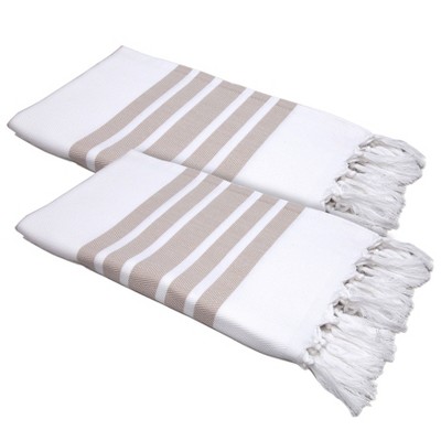 Turkish Towel Solid Black Stripe