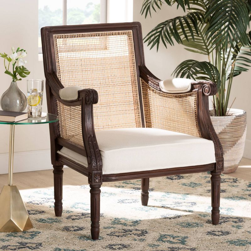bali &#38; pari Desmond Fabric and Wood Accent Chair, 1 of 10