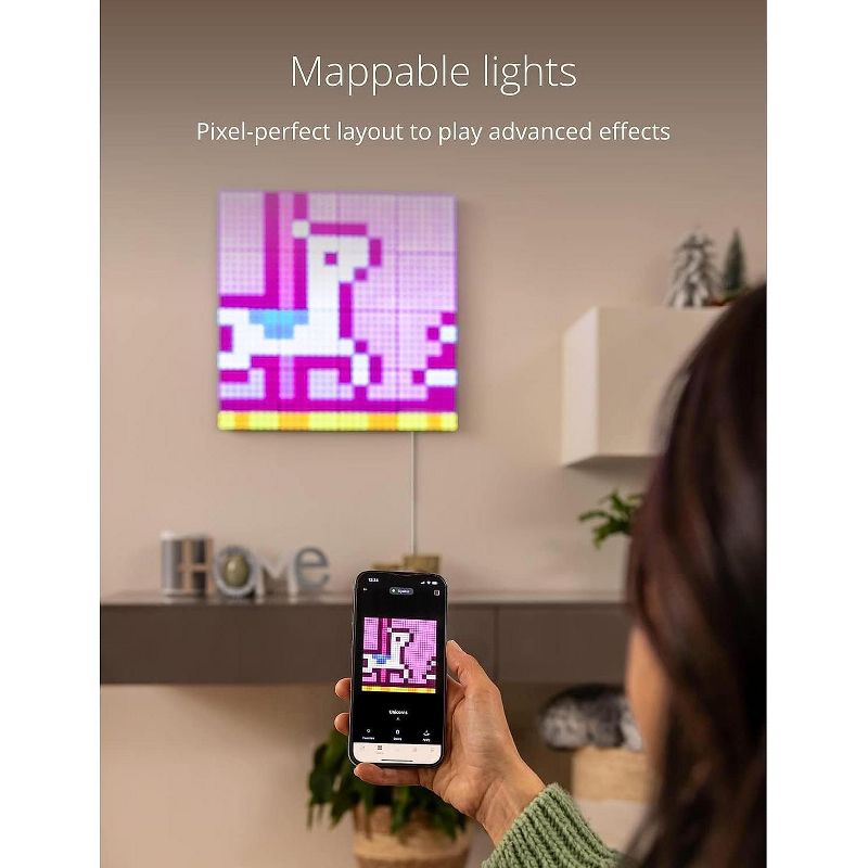 Twinkly Squares Starter Kit  App-Controlled LED Panels with 64 RGB (16 Million Colors) Pixels Indoor Smart Home Lighting Decoration, 4 of 11