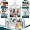 PAVILIA Large Hanging Toiletry Bag, Travel Women Men Cosmetic Organizer, Water Resistant Makeup Accessories Essentials Kit - 4 of 4