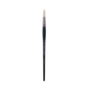 Creative Mark Imperial Professional Chungking Hog Bristle Brush - Round, Handmade Long Handle Oil Paint Brushes for Artists, Nickel-Plated Brass - 1 of 4