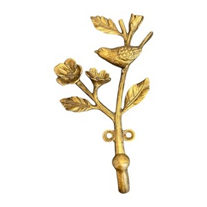Slickblue Distressed Gold Bird Hook, 3 Design Options, Wall Hook, Decorative, Metal, Style 1-3 - 1 of 3