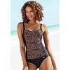 Women's Leopard Cheetah Tummy Control One Piece Swimsuit - LASCANA - 3 of 4