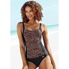 LASCANA Women's Leopard Tummy Control One Piece Swimsuit Leopard Spot - image 2 of 4