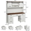 67" H Executive Desk with Hutch, Office Desk Computer Desk with Charging Station - 2 of 4