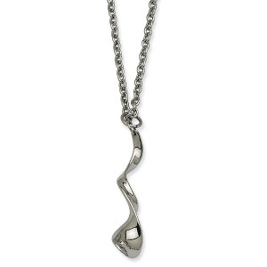 Black Bow Jewelry Stainless Steel Fancy Swirl Adjustable Necklace - 20 Inch - 1 of 4