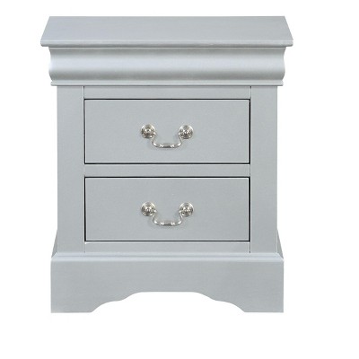NicBex Nightstand with 2 Drawers,22 inch /21 inch Side Table with Metal Handles and  Elegant Finish,Classic Bedside Table for Bedroom,Living Room