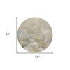 Beige Taupe And Wheat Floral Washable Indoor Outdoor Area Rug - 3 of 4