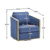 Grungis Swivel Accent Chair with Comfortable Foam Cushion,Comfy Swivel Barrel Chair,Club Chair for Bedroom,Reading Room - 3 of 4