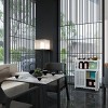 Large Capacity Bamboo Decorative Storage Cabinet,2 Door Storage Cabinet With Shelves,Floor Cabinet For Bathroom Living Room-Cuddlewood - 3 of 4