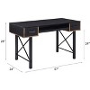 Vynxaria Settea Black Finish Computer Desk - 2 of 4