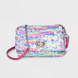 Girls' Rainbow Flip Sequin Crossbody Bag - Cat & Jack™