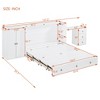 Queen Size Murphy Bed with USB Port, Large Drawer, Wardrobe and Desk Combo - ModernLuxe - 4 of 4