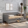 VYNXARIA Gray Twin Sleeper Sofa with 2 Storage Drawers and High - Safety Guardrails - 3 of 4