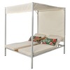 YOOCOZZ Outdoor Patio Metal Sunbed & Daybed with Adjustable Tabletop and backrest, Curtains and Canopy - 4 of 4