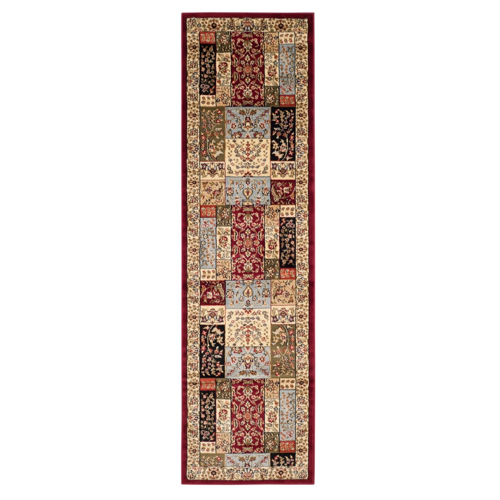 Pewter Purple Floral Loomed Runner 2'3inx6'