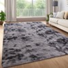 Fluffy Shaggy Rug: Tie-Dyed Furry Non-Shedding Plush Rug – Fuzzy Accent Carpet for Living Room, Bedroom | Soft Feet-Friendly Home Decor Floor Cover - 2 of 4