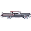 1958 Edsel Citation Silver Gray Metallic with Ember Red Top and Red Interior 1/87 (HO) Scale Diecast Model Car by Oxford Diecast - 2 of 4