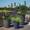 Crescent Garden Pleat Modern Round Indoor/Outdoor Planter Pot Gray 19'' - 4 of 4