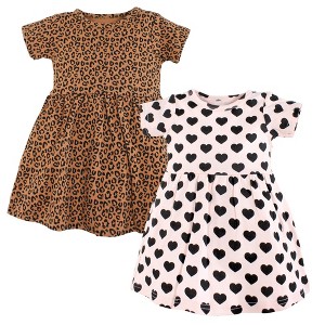 Luvable Friends Hudson Baby Short-Sleeve Dresses 2pk - 1 of 2