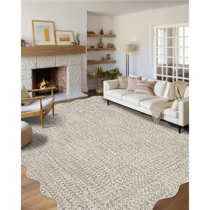 Runners for Hallway Non Slip Washable Kitchen Rugs, Farmhouse Rustic Soft Low Pile Indoor Carpet Runners for Entryways, Living Room - 1 of 4
