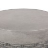 CAVINAS 18.5"Concrete Outdoor Side Table,Patio End Table,Eye-Catching Accent Table for Poolside,Porch&Living Room,Minimalist Outdoor Furniture,Natural - 3 of 4