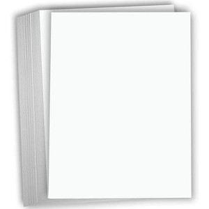 Hamilco White Cardstock Thick Paper - 8 x 10" Blank Heavy Weight 120 lb Cover Card Stock - 50 Pack - 1 of 4