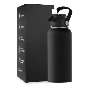 SUGIFT 34oz Stainless Steel Water Bottle with Straw Lid – Vacuum Insulated & Portable - 1 of 4