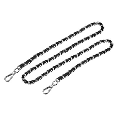 black, silver tone