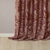 ChicFurnit Curtain Panel Pair Jacquard Design with Light Filtering Faux Silk for Home, Red, 95"*50"*0.13" - 4 of 4