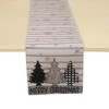 Unique Bargains Christmas Table Runner Black White 72"x13" 1 Pc - 4 of 4
