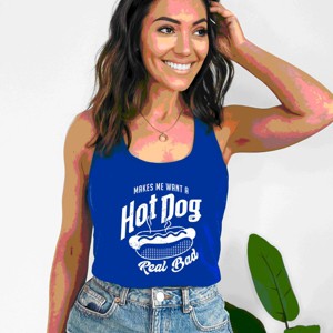 Simply Sage Market Makes Me Want A Hot Dog Real Bad Solid Racerback Tank - 1 of 4