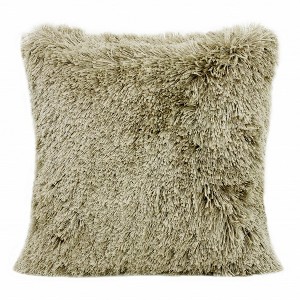 HomeRoots 20" X 20" Taupe Polyester Zippered Pillow - 1 of 4