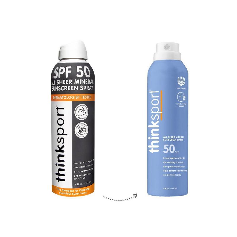 thinksport All Sheer Mineral Sunscreen Spray - SPF 50 - 6oz, 3 of 13