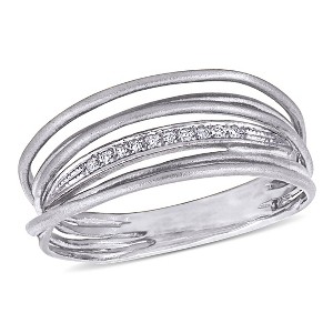 Everly Jewelry – 14K White Gold 0.05 TGW Diamond Fashion Ring - 1 of 4