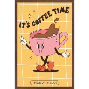 Trends International It's Coffee Time Framed Wall Poster Prints - 1 of 4