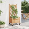 vidaXL White Iron 4-Floor Flower Stand with Wheels, Durable Plant Rack with Strong Frame and Versatile Storage Shelf, 17.3"x9.1"x31.5" - 3 of 4