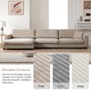 134" Oversized Corduroy L-Shaped Sectional Sofa with 50" Chaise, USB Charging Port & Cup Holders, Deep Wide Seat Cloud Couch - 2 of 4