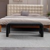Bedroom Foot Bench End Of Bed Bench,Brown Window Bench,Upholstered Footrest Stool With Gold Metal Legs,Boucle Ottoman Bench-Maison Boucle - 2 of 4