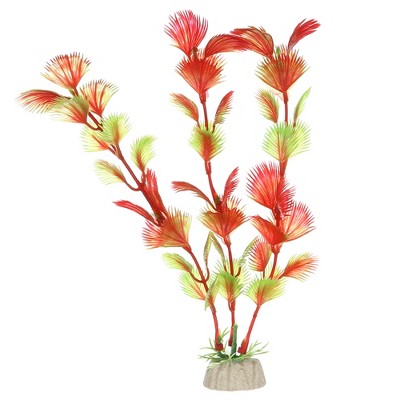 Unique Bargains Plastic Artificial Water Plants Aquarium Decorations Red 7.68" Heigh 1 Pc