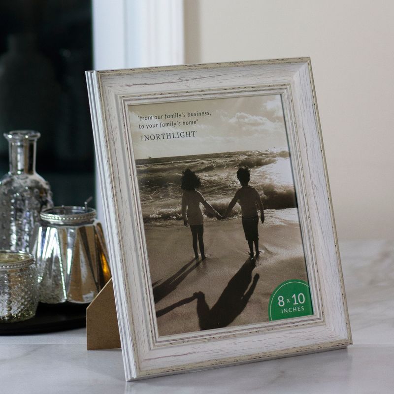 Northlight 8" x 10" Weathered Finish Photo Picture Frame - White, 2 of 7