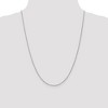 Black Bow Jewelry 1.3mm 10k White Gold Solid Baby Rope Chain Necklace - 2 of 4