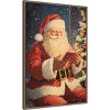 Amanti Art 23"x33" Santa Reading I by Melloi Framed Canvas Wall Art Print - 2 of 4