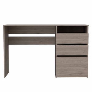 Vynxaria Classic 3-Drawer 1-Shelf Computer Desk - Light Grey, 24.5"H Legroom, Drawer/Shelf Dimensions (5.7"H-11.41"H/4.3"H) - 1 of 4